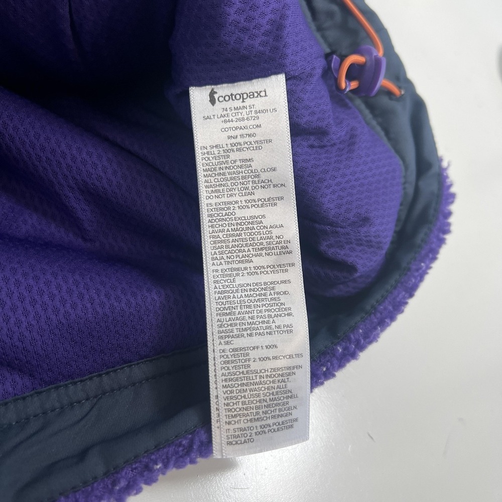 Cotopaxi Jacket Mens Large Purple Sherpa Fleece Full Zip Colorblock Hiking - Picture 8 of 16